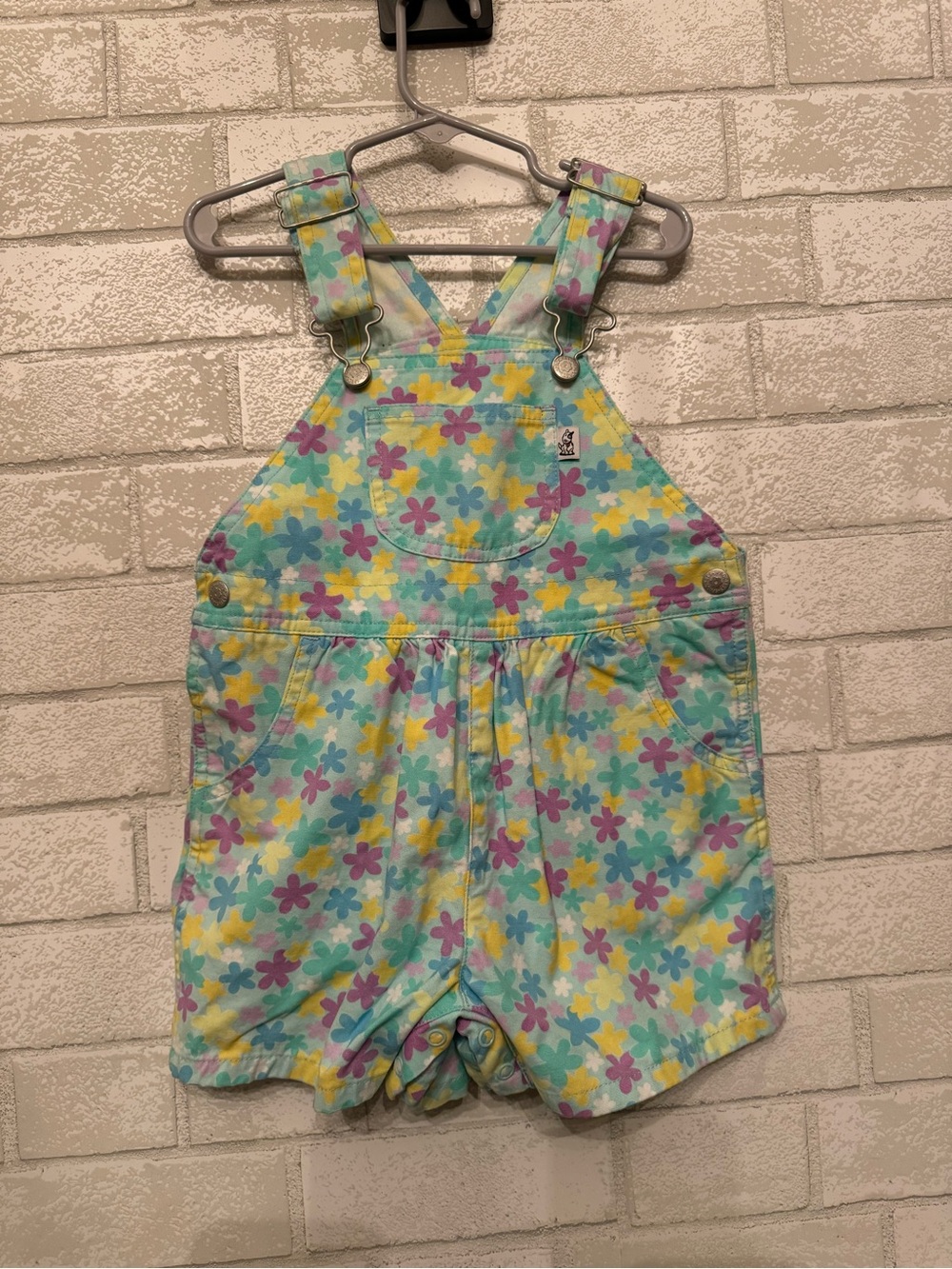 Y2K Children's Floral Pastel Short Overalls - Brand: Sprockets